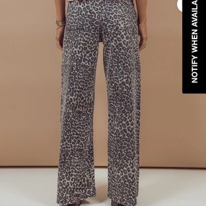 Leopard Print Wide-Leg Pants